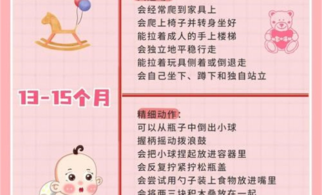 1~1岁半的宝宝身心发育有哪些特点（身体语言各方面）