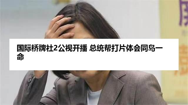 国际桥牌社2公视开播 总统帮打片体会同岛一命