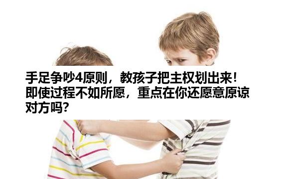 手足争吵4原则，教孩子把主权划出来！即使过程不如所愿，重点在你还愿意原谅对方吗？