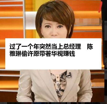 过了一个年突然当上总经理　陈雅琳偷许愿带著华视赚钱