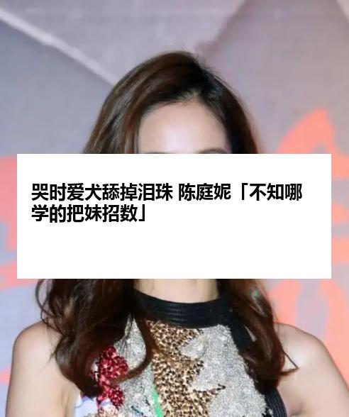 哭时爱犬舔掉泪珠 陈庭妮「不知哪学的把妹招数」