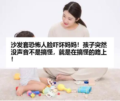 沙发套恐怖人脸吓坏妈妈！孩子突然没声音不是搞怪，就是在搞怪的路上！