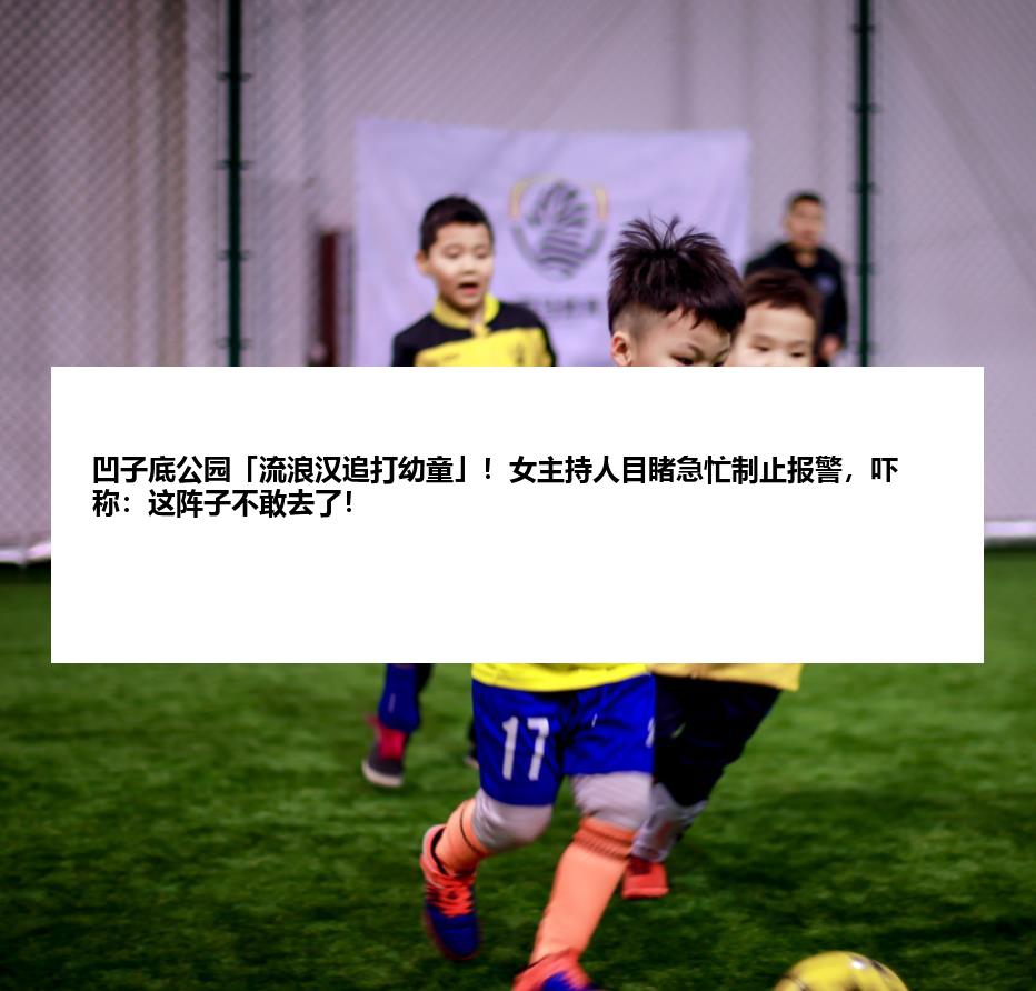 凹子底公园「流浪汉追打幼童」！女主持人目睹急忙制止报警，吓称：这阵子不敢去了！