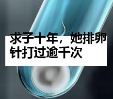 求子十年，她排卵针打过逾千次