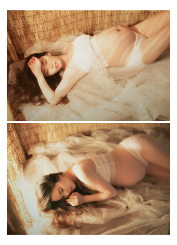 安静唯美午后余光孕妇照摄影