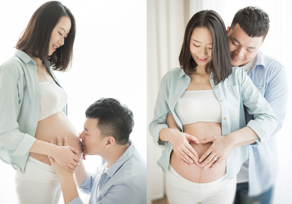 90后夫妻对宝宝出生的期待孕照写真