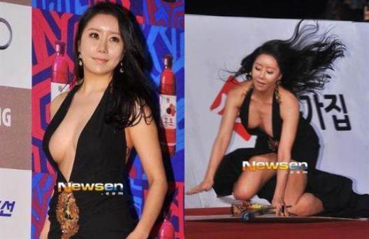 韩女星家暴男友被判刑 曾走红毯走光一夜而红