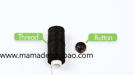 如何缝扣子（双孔纽扣）