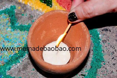 4种方法来绘制蓝果丽（Rangoli）适合小孩的简单蓝果丽