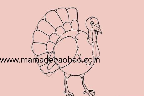 4种方法来画一只火鸡（方法卡通火鸡）